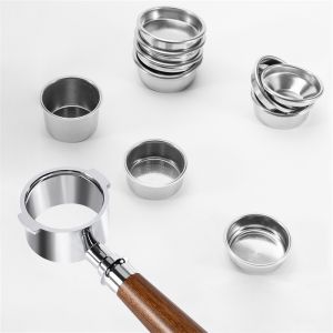 Giỏ Lọc Cà Phê Inox Thay Thế 51MM 54Mm 58Mm Không Đáy Portafilter Dụng Cụ Pha Cà Phê Cho Baristas