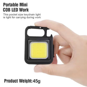 Super Bright Mini COB Keychain FlashlightPortable Rechargeable LED Work Light with Magnet4 Lighting ModesHandheld Flashlight
