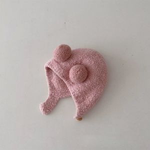 Cute Knitted Plush Baby Hat for Boys and Girls Ideal for Autumn and Winter Warming Hair Covering Ear Protection
