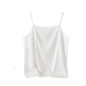 miiow | Cat Woman Ice Silk Strap Vest Summer New 2025 Womens Real Silk Satin Suit Inner Wear Sleeveless Top Outerwear Loose Fit