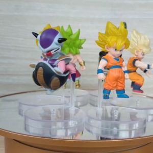 Action Figure DRAGON BALL SUPER Chibi isi 6 pcs - Miniatur Topper Kue Pajangan Mainan Cell Frieza Vegito Zamasu Trunks