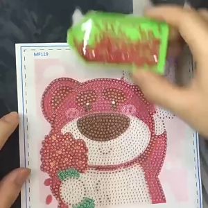 [Ready]DIY Full Drill 1 set/Diamond Painting /round drill rhinestone/Mosaic Picture cutie/ Paing Bulat Dekorasi  Anak Dengan bingkai