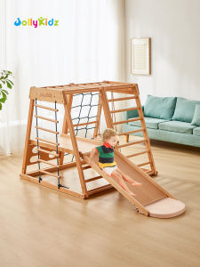 JollyKidz | Beech Wood Climbing Frame Slide Sensory Training Equipment