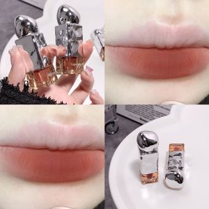 Gege Bear Velvet Lip Glaze Soft Mist Nude Long-lasting Color Lipstick Gloss Easy Application Moisturizing Comfortable Wear