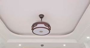 Quạt trần giấu cánh Chao gỗ tự nhiên  có đèn trang trí  có điều khiển từ xa 6 tốc độ động cơ DC tiết kiệm điện