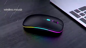 Ultra-thin Dual-Mode LED Wireless Bluetooth Mouse Rechargeable For Mobile Phones And Tablets