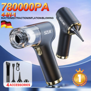 SZUK Mini Car Vacuum Cleaner 780000PA Powerful Cleaning Machine Strong Suction Handheld for Car Wireless Portable Home Appliance