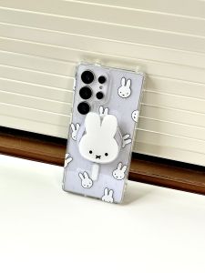 Magnetic Samsung S25Ultra Phone Case Cute Miffy Rabbit Design Protective Cover Sweet Style Acrylic Material for Samsung S25Edge