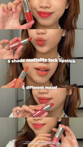 Azarine Mattelite Lock Lipstick 4 gr | Smudgeproof Transferproof Smooth & Lightweight Lipstick