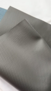 Kulit Motif Carbon Hitam Per Meter Jok Motor Mobil Lapisan Gulungan Kualitas Premium PU Leather