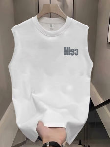 Áo Thun Nam Cổ Tròn Không Tay Cotton Nguyên Chất Phong Cách Mỹ Mùa Hè Đa Năng Thể Thao Áo Chui Đầu Cotton Thoáng Khí