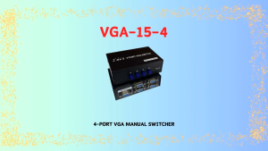 4 Port VGA D-Sub 15Pin Manual Switch Switcher up to 250MHz Video Bandwidth No Power Required VGA-15-4