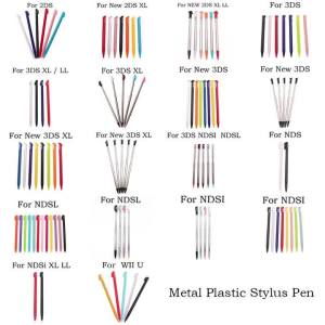 1Set Plastic&Metal Touch Screen Stylus Pen Game Console Pen for NDSL NDSi NDS WIIU 2DS 3DS XL LL New 3DSXL LL New 2DSXL