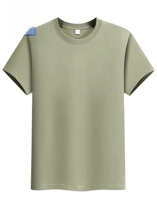 Lormen%20Men's%20Fashion%20round%20Neck%20Short%20Sleeve%20T-Shirt%20Pure%20Cotton%20Lightweight%20Loose%20Summer%20Top%20Antibacterial%207A%20Youth%20Casual%20-%20Image%205