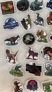 50pcs Jurassic Park  Classical Movie Dinopark Dinosaurs Stickers  Waterproof DIY phone bike luggage