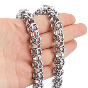 เครื่องประดับทำมือโซ่กระดูกงูแหวนเหล็กสแตนเลสกลมสร้อยคอแบบทำมือสร้อยข้อมือพวงกุญแจคิวบา