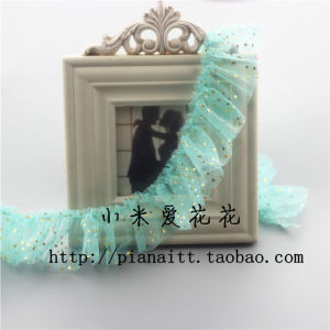 Gold-Stamped Net Lace Star Decorative Trim for Clothes Curtains Childrens Shoes And Socks DIY Sewing Accessories