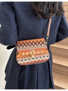 Yunnan Minority Style Handwoven Shoulder Bag Travel Tourist Saddle Bag Large Capacity Xinjiang Ethnic Style Tote Bag