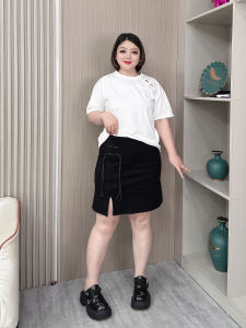 High Waist Asymmetrical Hem A-Line Mini Skirt for Women Spring Summer New Chinese Style Button Slimming Short Skirts