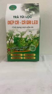 Trà diếp cá cà gai leo túi lọc (hộp 40 gói) trà túi lọc diếp cá cà gai leo thanh nhiệt giải độc gan mát gan men gan cao gan nhiễm mỡ