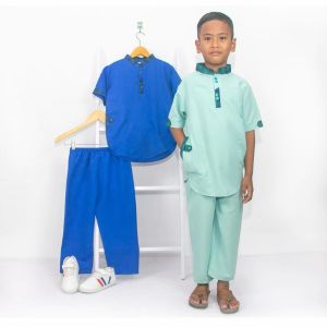 HLK Koko Anak KURTA Setelan Laki-Laki Muslim 2 sd 8 Tahun Terbaru Kekinian