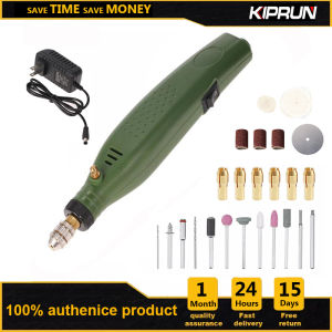 ชุดเครื่องบดไฟฟ้ามือถือ KIPRUN การขัดการตัดมัลติฟังก์ชั่น Bor Putar แบบพกพาขนาดเล็กปากกาแกะสลักเจาะเครื่องขัดส้นเท้าสำหรับเครื่องประดับตัดกระจกไม้บดขัดด้วยเครื่องมือที่มีดไฮสปีดเห็น/ล้อสักหลาด/สองชั้น