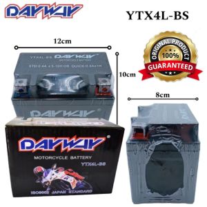 DAYWAY MOTORCYCLE BATTERY FOR HONDA CLICK 150i | YTX4L-BS MOTOR BATTERY | MAINTENANCE-FREE BATTERY