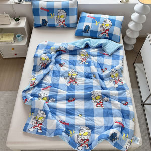 Ultraman Cool Sensation Silk Childrens Summer Single Air Conditioning Quilt Kindergarten Nap Thin Summer Duvet Machine Washable