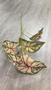 Plant Wall Flower Pot 3D Purple Perilla Leaf Red Palm Leaf Artificial Plant Modern Nordic Style Home Decoration Living Room