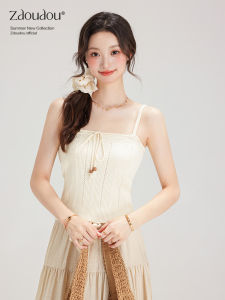 French Style Bohemia Knitting Camisole Womens Summer 2024 New Holiday Thai Sleeveless Tops Outerwear
