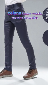 NDS COLEKSEN | Celana Mengkilap Metalik Formal Non Formal Celana Berkilau Anti Luntur Nyaman