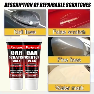 Car Scratch Repair Wax Polishing Compound Auto Paint Scratch Remover Paste Erase Fine Lines Nail Scratches Surface Restorer