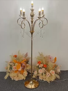 Standing Lampu Pernikahan Kristal Arkrilik (1 Set isi 7/10/12) Lampu Standing Kristal Candle Arkrilik 110-150cm Tinggi dapat disesuaikan Cahaya Hangat Lampu Hiasan Dekorasi Wedding Event Pelaminan Home Decor YUR