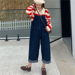 Quần Jeans Denim Retro Cạp Cao Ôm Dáng Cho Nữ Quần Ống Rộng Thường Ngày Mùa Xuân Thu Quần Áo Đơn Thời Trang Cho Người Béo