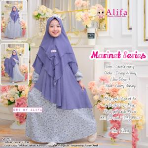 ONNYS HIJAB MARINET KIDS SET BY ALIFA 3 IN 1 OUTER DRESS FREE JILBAB