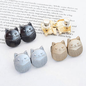 M.G.【Ready in Stock】 New Fashion Cute Cat Waist Buckle Jeans Waist Modified Artifact Skirt Fixed Buckle Decoration 1set