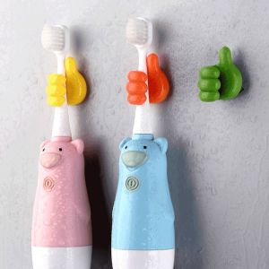 10PCS Creative Thumb Thread Trimmer Desktop Data Cable Storage Holder Wall Surface Non Marking Punch Free Finger Hook Self-Adhesive Wall Decoration Hook