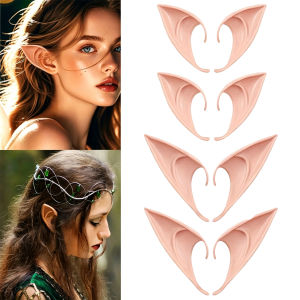 1/2/4Pairs Cosplay Fairy Pixie Elf EarsAnime Party Dress Up Costume Masquerade Accessory Halloween Christmas Party Photo Props