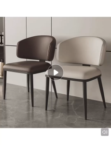 เก้าอี้ทานอาหาร Italian style รุ่น DD244 โครงขาเหล็ก เบาะหนัง รับน้ำหนักได้มาก