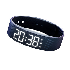 Student smart watch sports pedometer vibration alarm clock  LED Digital Alarm Clock Watch Adjustable Waterproof Alarm Bracelet