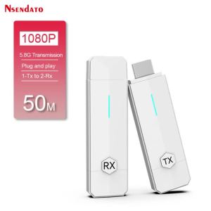 50M Wireless Video Transmitter Receiver Extender 1080P HDMI TV Display Screen Stick Dongle Adapter for Laptop Monitor Projector