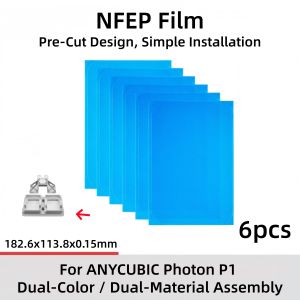6Pcs NFEP Release Film For ANYCUBIC Photon P1 Dual-Color Material Printing Assembly PFA Release Film LCD 3D Printer Accessories