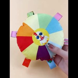 1Pc Interactive Plush Flying Disc Dog Toy with Sound Durable Chew Toy for All Dog Breeds Squeaky Dog Toy for Training and Play Built-in Bells Dog Plush Flying Disc Sound Toy Soft Dog Bite Chew Balls Pet Accessories Colorful Pet Squeak Toys Puppy