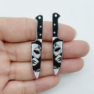 10 Miếng Acrylic Halloween Trang Sức Làm Đồ Dùng DIY Mặt Dây Chuyền Bông Tai Vòng Cổ Bộ Thủ Công Dành Cho Người Lớn