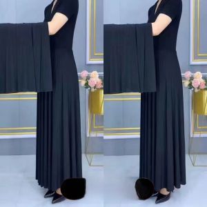 กระโปรงทรงเอเอวสูงผ้าไหมน้ำแข็งบางสำหรับฤดูร้อน กระโปรงทรงเอยาวปานกลาง กระโปรงทรงเอเอวสูงสำหรับผู้หญิง