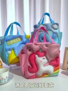 3D 2 Pocket Lunch Bag Insulated Lunch Bag Quality Thermal Bag Portable Cooler Bag