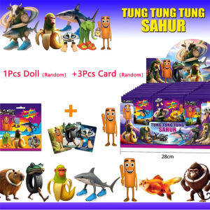 1Pc Italian Brainrot Blind Bag Toys Mystery Box Sahur 1Pc Doll & 3Pcs Card Sets Funny Model Kids Blind Pouch Gifts