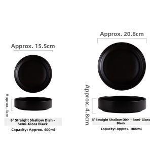 Nordic Style Glazed Ceramic Dishes Set