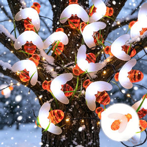Solar String Light LED Cute Bee Outdoor Light Wedding Home Garden Patio Party Christmas Tree Honeybee Starry Fairy Decor Lamp