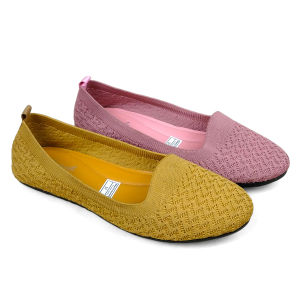 Miracle By Miracle Project - MBMP - Jasmine Series 06 LS - Flat Shoes Sepatu Wanita Bahan Rajut Import Flatshoes
